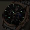 Poedagar 829 Luxury Men Watch Chronograph Quartz Stainless Steel Band Waterproof Luminous Hands Casual Business Wristwatch