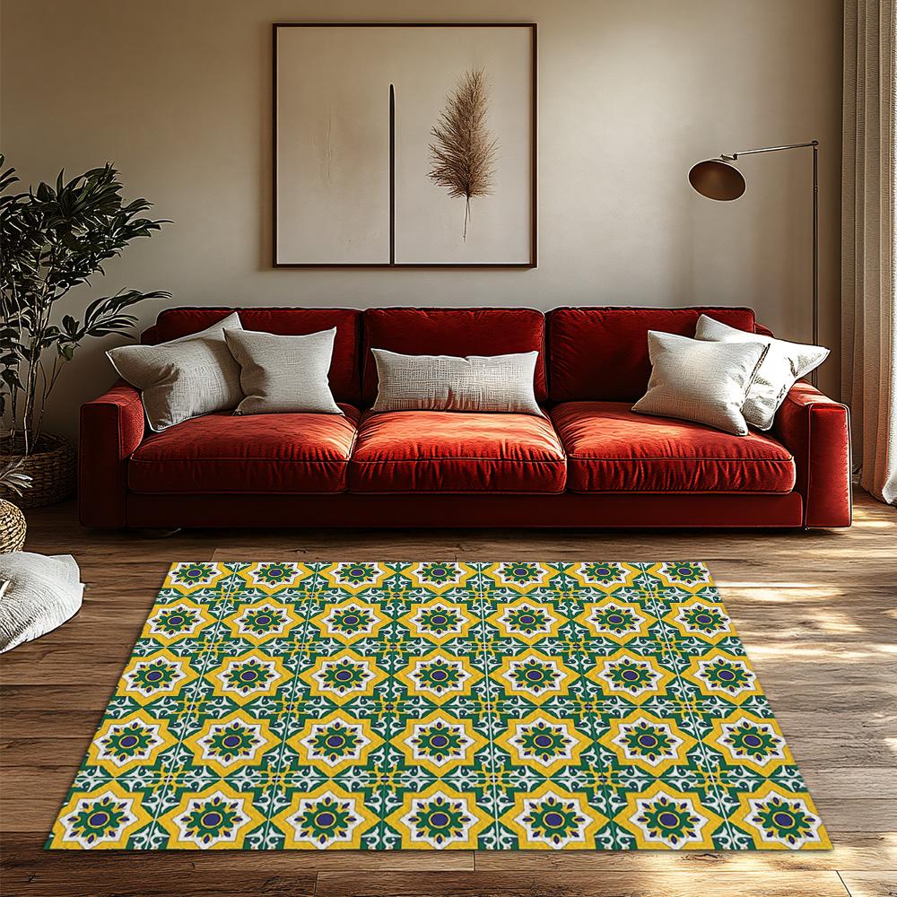 Unique Geometric Pattern Doormat Indoor Outdoor Rug Washable Floor Mat Home Decor Entrance Carpet Stylish Area Rug Modern Design
