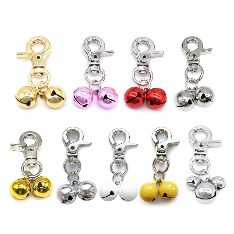 LoudDog Collar Bells Pet Collar Charms JingleBells Collar Pendant Cat Collar Clip for Nighttime Activity Accessory 3PCS