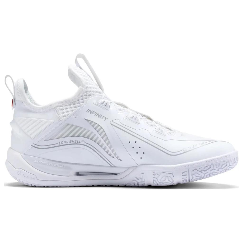 Li Ning Ground Flight Max Non-Slip Wear-Resistant Low-Top Badminton Shoes Men sneaker White AYAT001-1