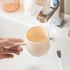Home Brushing Cup Simple Mouthwash Couple Cup Straight Handle Punch-free Toothbrush Cup Holder Wall Mount Toothbrush Holder
