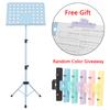 Irin Music Stand Collapsible Sheet Music Score Tripod Stand Holder Macaron Colors With Music Clip Musical Instrument Accessories