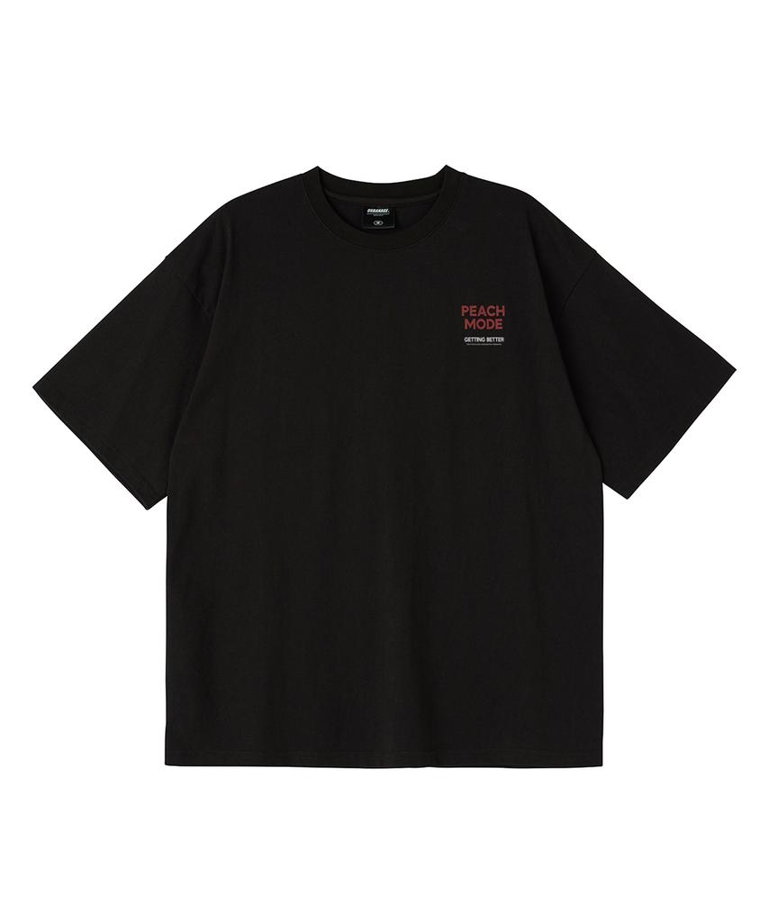 URBANAGE Peach Mode Oversized Short Sleeve Charcoal