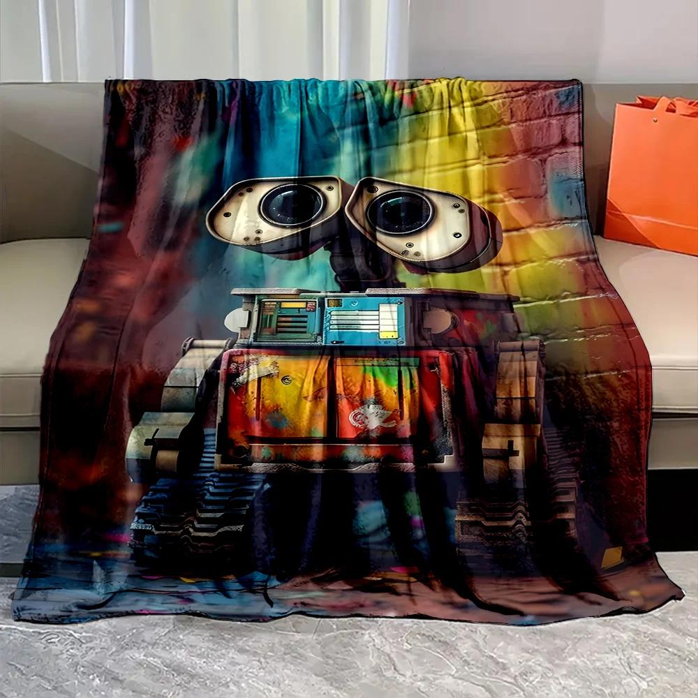 1PC Robot Disney Walle Eve Printed Blanket for Home Travel Sofa Soft and Comfortable Blanket for Adults and Kids Holiday Gifts