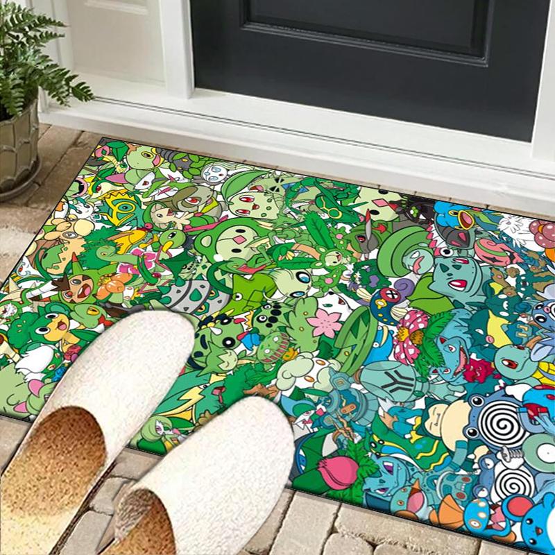 Cute Pika Adventure Office Rug Chair Mat, Game Carpet, Suitable for Front Door, Bedroom, Living Room, Desk, Holiday Gift