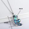 New Creative Natural Shell Design Insect Butterfly Dragonfly Pendant Necklace Personalized For Woman Party Vintage Jewelry Gift