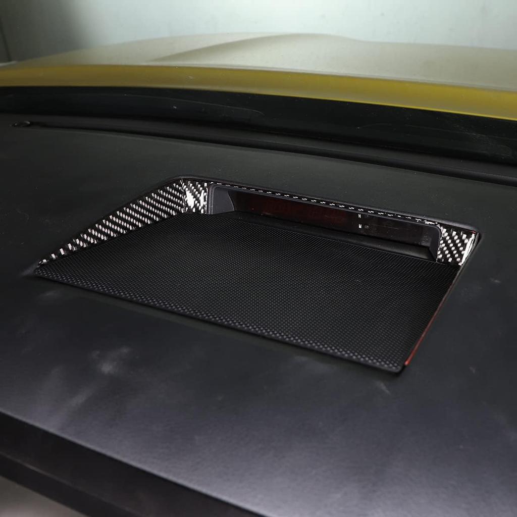Dashboard Horn Frame Sticker Trim for Toyota Tundra 2007-2013 Center Consoles Accessories, Real Carbon Fiber Automotive Interior Decorative Cover