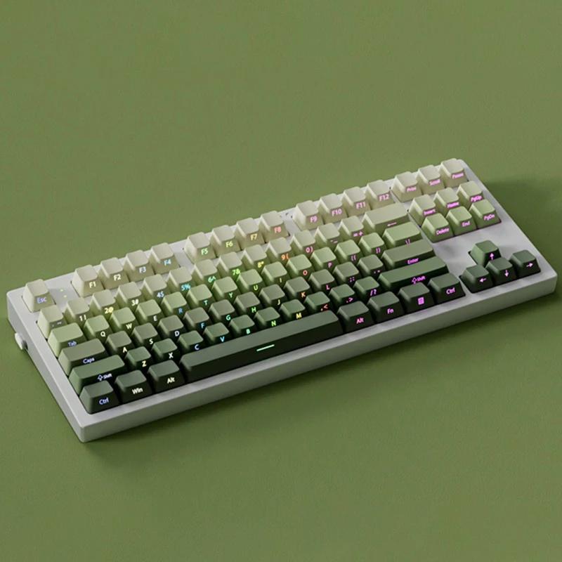 Xiaomi 135 Tasten Cherry Profil Traubengrün Keycaps Seitenaufdruck Durchleuchtend Keycaps Double Shot PBT Keycap für MX Switch Gaming-Tastatur