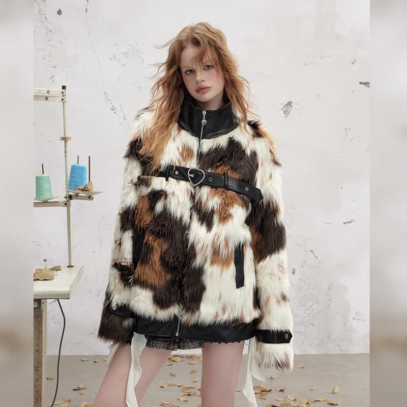 UNIFREE Plus Size Color Block Warm Padded Jacket