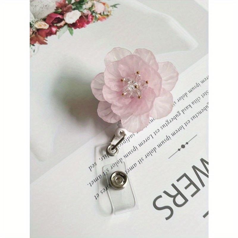 

Выдвижные Милые Держатели для Бейджей в Виде Цветка с Зажимом-Аллигатором для Медсестер, Врачей, Офисных Работников, Учителей, Подарок для Школьников, ID-карта one-size детские розовый