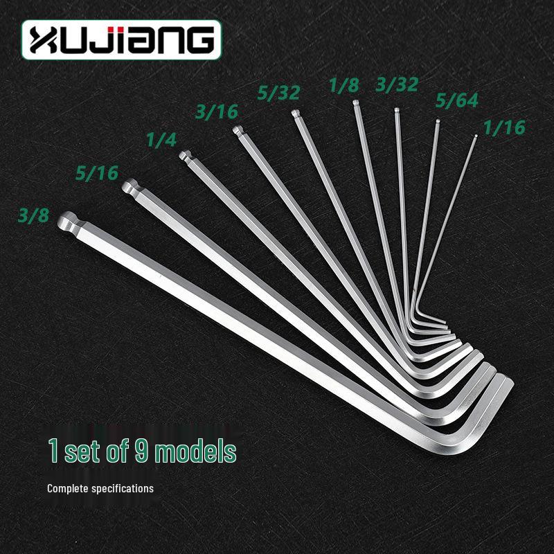 Irregular Hex Wrench Set: 1/16, 5/64, 3/32, 1/8, 5/32, 1/4, 5/16, 3/8 Inch