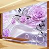 3d Modern Photo Wallpaper Purple Flowers Mural Living Room Tv Sofa Bedroom Frescoes Home Decor