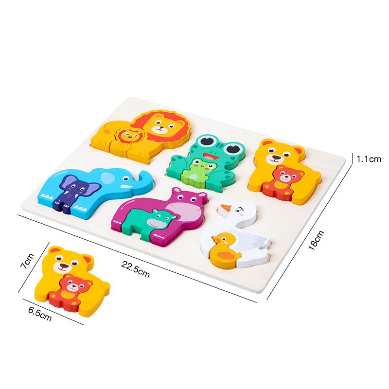 Children Animal Puzzle Table Game Toy Toddler Sensory  Puzzle Creation Teaching Aid Preschool Fine Motor Skill Toy