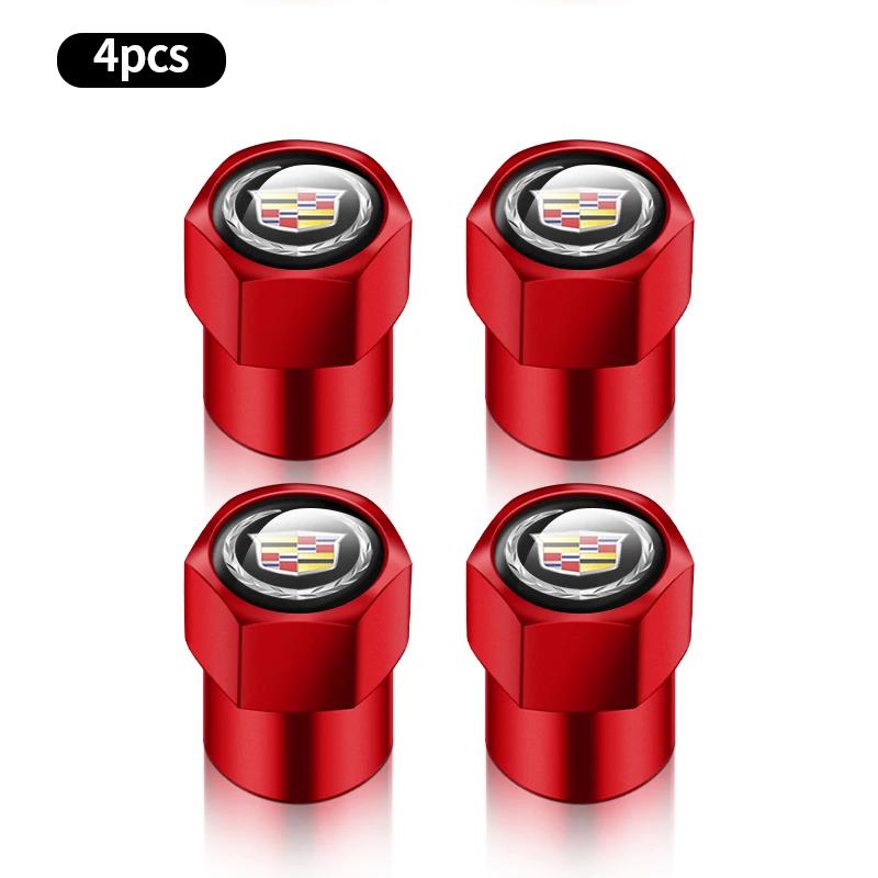 4Pcs Car Wheel Tire Valve Caps Tyre Stem Cover Bolt-In Accessories For Cadillac Escalade CTS ATS SRX STS XT5 XT4 XT6 XTS CT4