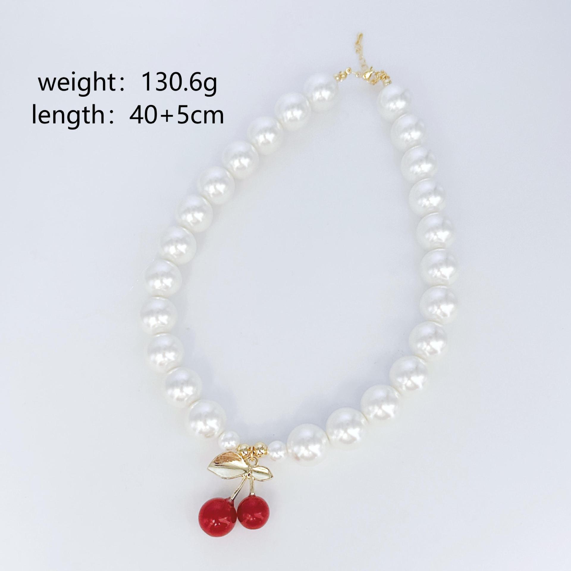 

Tktok Модное популярное большое вишневое ожерелье жемчужное темпераментное ретро-премиум-ожерелье из бисера