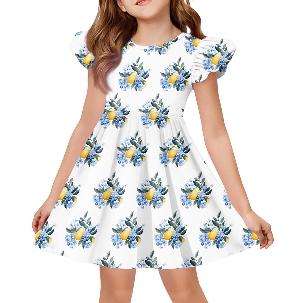 Girls' Summer Princess Dress , A,Line T,Shirt Dress Easter Day