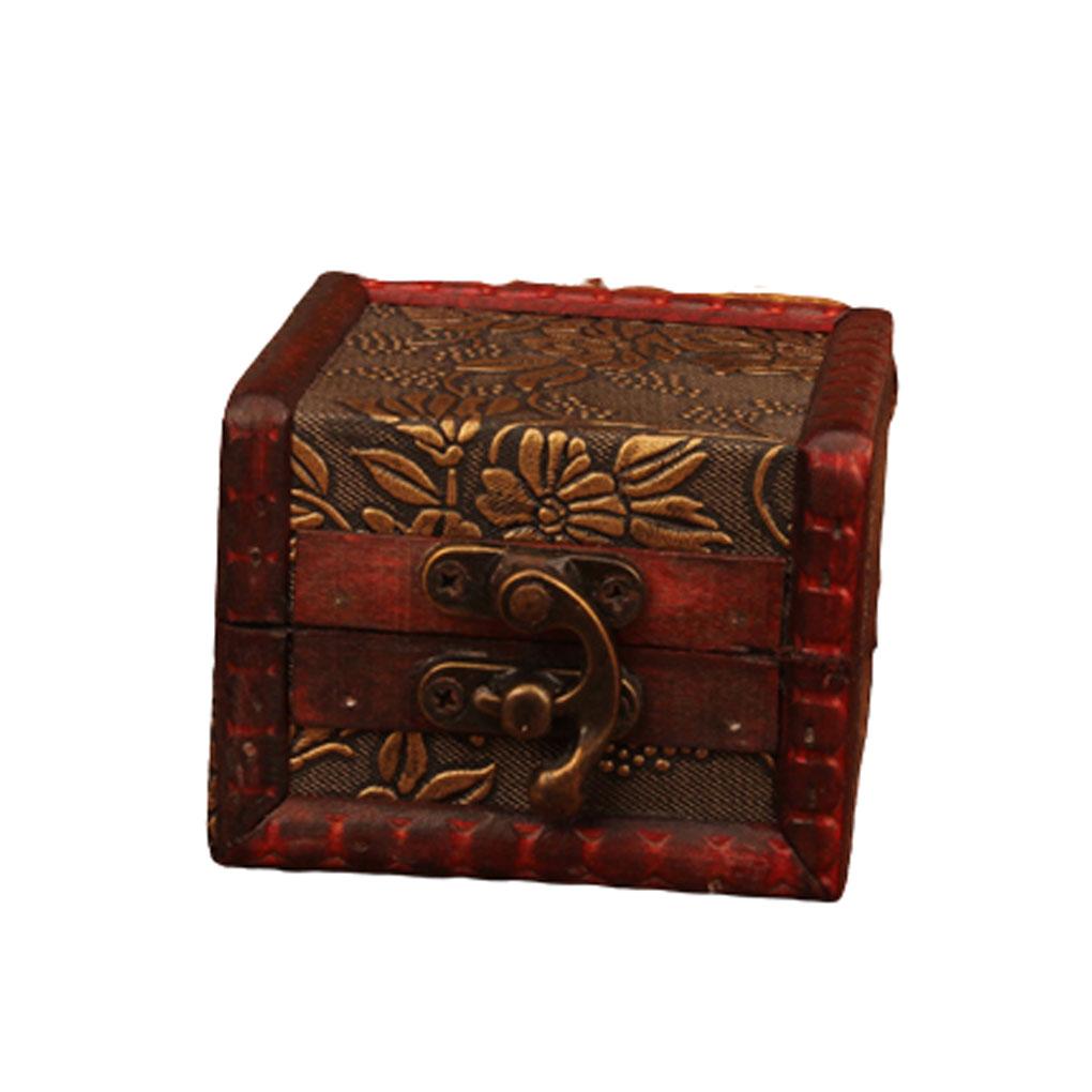 Retro Jewelry Box Delicate Wood Handmade Lotus Flower Boxes Holder Decoration Storing Treasure Christmas Birthday Gift