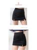 American Retro High Waist Slimming Bodycon Midi Skirt with Slit Hem