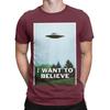 Chci věřit Původní UFO Plakát Vtipný Grafický 100% Bavlna Tričko UFO Trička Topy Pro Unisex