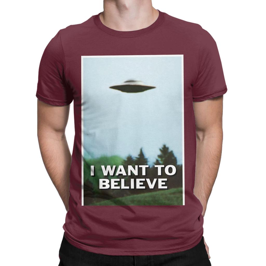 Chci věřit Původní UFO Plakát Vtipný Grafický 100% Bavlna Tričko UFO Trička Topy Pro Unisex
