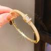 18k Gold Plated Zircon Butterfly Bracelet With Elegant Design For Fashion Enthusiasts