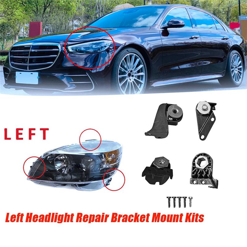 Car Front Headlight Bracket Repair Kits for Mercedes-Benz S Class W223 21-24 Headlamp Mount RS Bracket