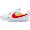 Cortez Basic Sl Synthetic Leather Versatile Comfortable Low Top Kids Running Shoes Kids Sneaker White Red IQ7669161