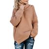 Women's Casualsolid Color Casual Thick Line Long Sleeve Turtleneck Sweater