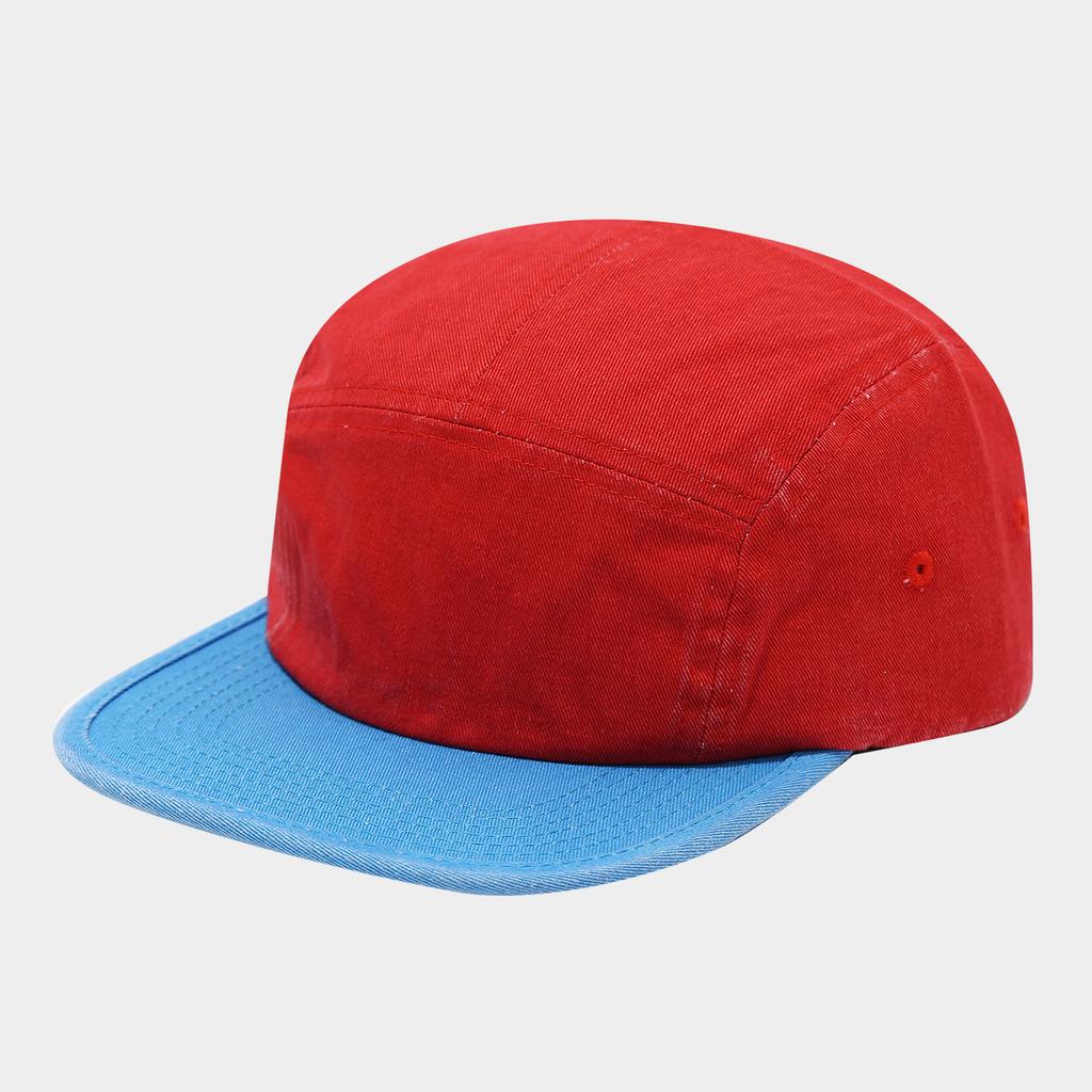 American Simple Retro Contrasting Color Washed Cotton Five-piece Flat Edge Baseball Cap Men's and Women's Casual Versatile Sunshade Cap