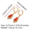 1 Pair Fashion Geometric Diamonds Dangle Earrings for Women Cubic Zirconia Jewelry Daily Wedding Party Accessories