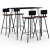 Day and Night - Day and Night High Table and Bar Stools 5 Pieces Black