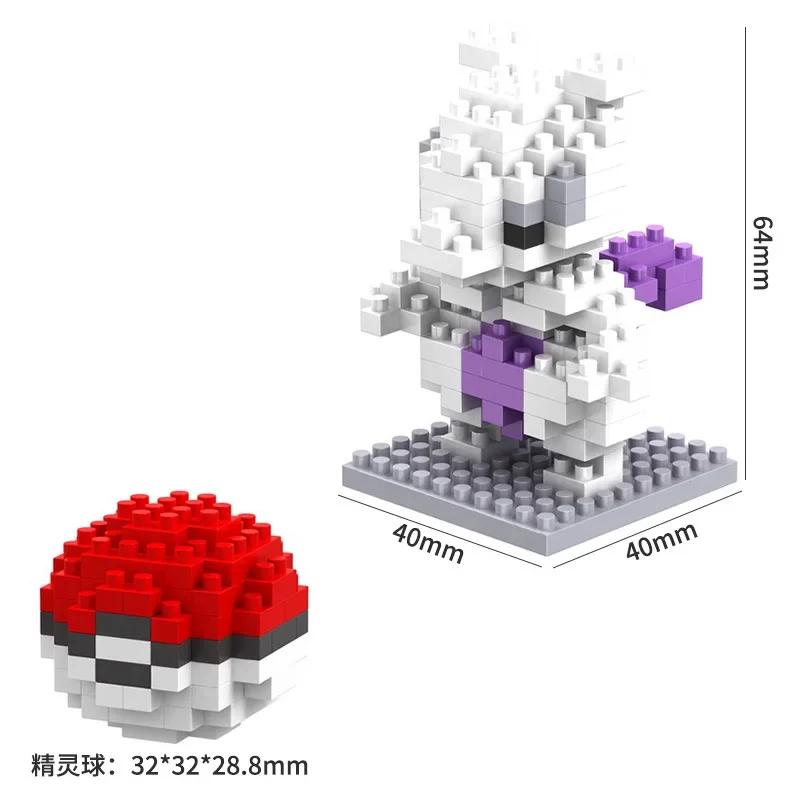 Pokemon Small Blocks Nanoblock Charizard Kyogre Groudon Rayquaza Model Education Graphics Toys for Kids Birthday Gift Toys
