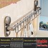 Suction Cup Wall-Mounted Kitchen Hook: Multifunctional Knife Holder & No-Drill Hanging Rack for Pots, Spoons, and Spatulas