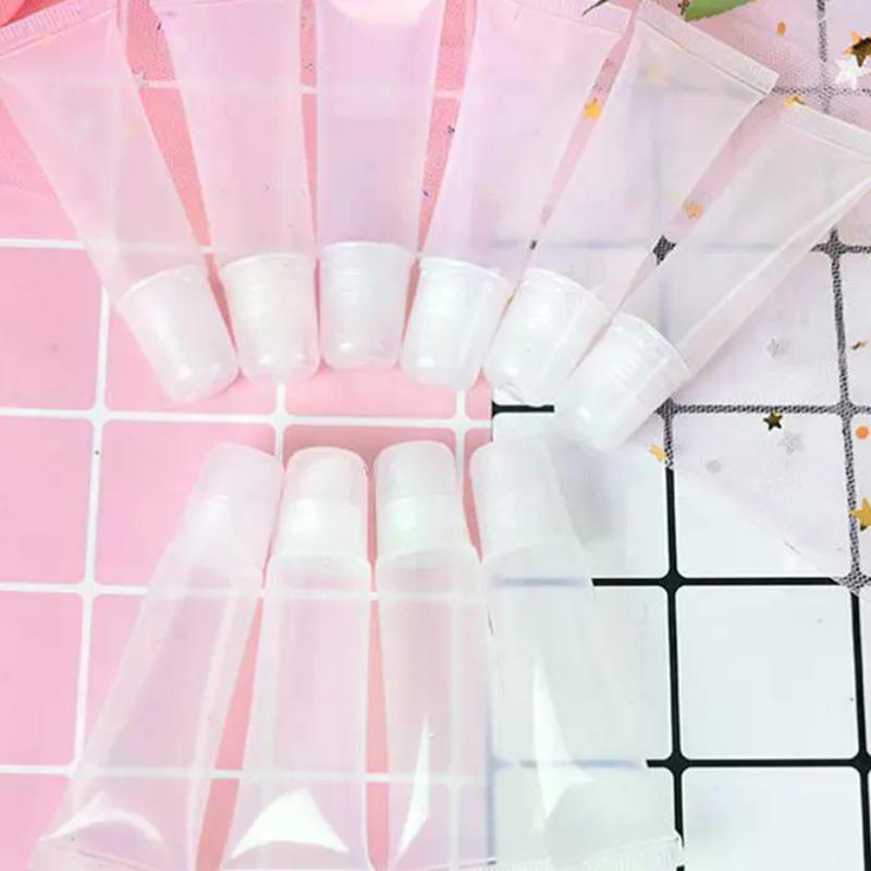 10Pcs 5/10/15ml Empty Lipstick Tube Lip Balm Soft Tube Makeup Squeeze Clear Lip Gloss Container