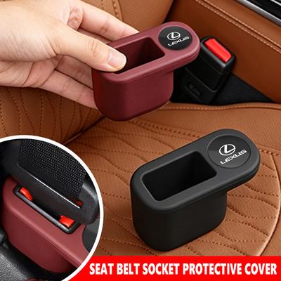 For TPE Car Seat Belt Socket Protective Cover Interior Accessories RX350 IS250 IS200 GS300 LX570 RC350 UX250h ES350