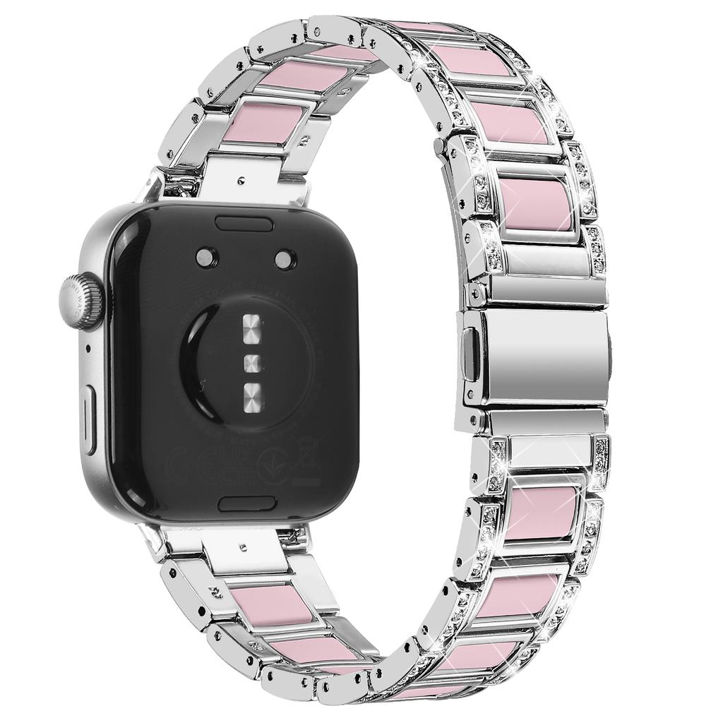 Für Huawei Watch Fit 3 Metalllegierung Uhrenarmband Strasssteine Harz Armband