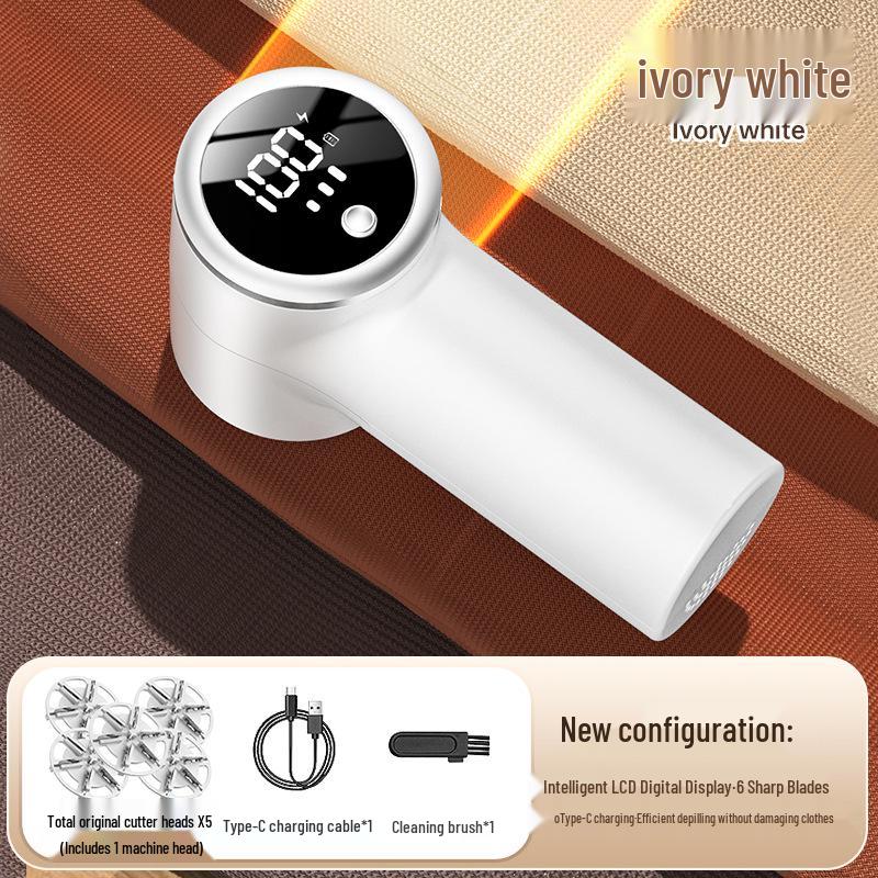 Rechargeable Lint Remover: Compact Home Appliance with Digital Display