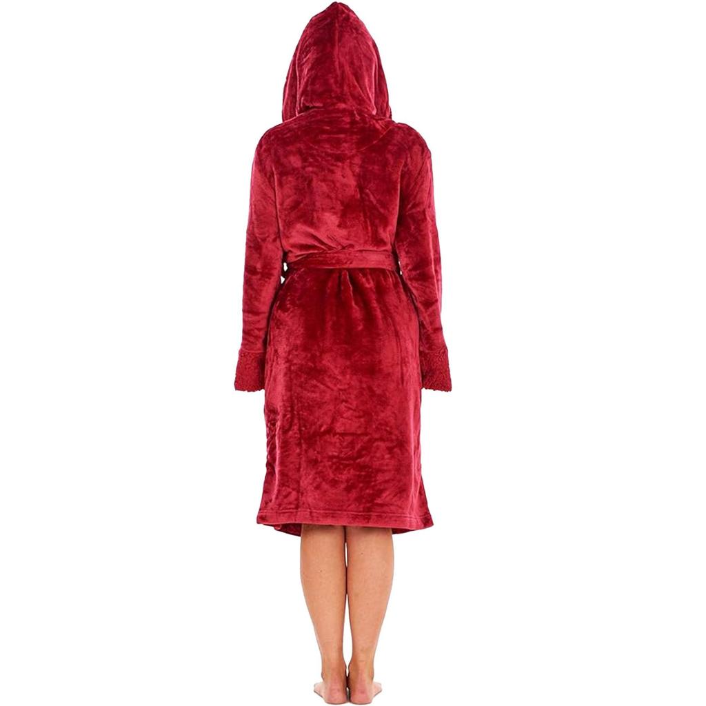 Keanu Womens/Ladies Shimmer Sherpa Fleece Dressing Gown