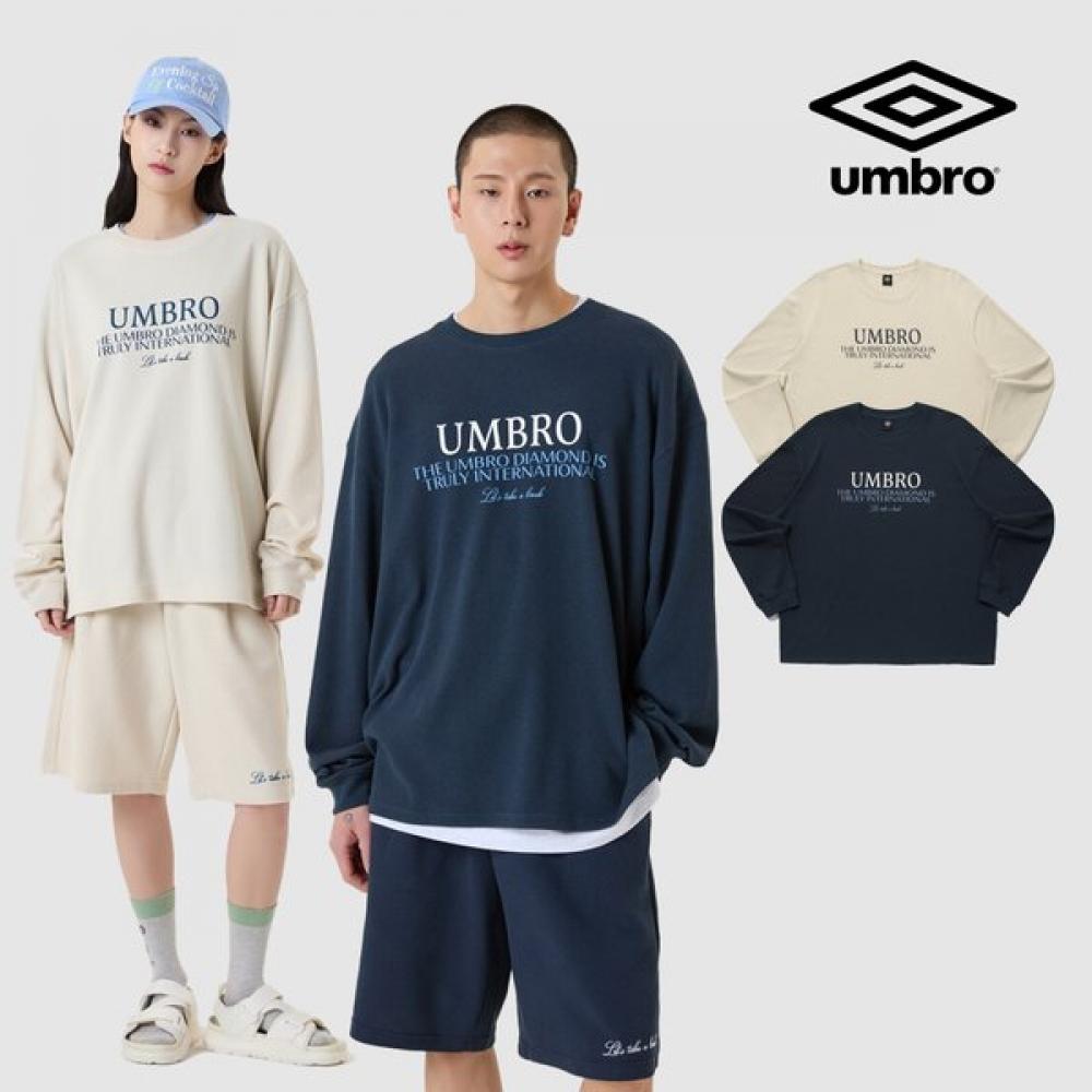 

Umbro LaTe CheckouT Waffle Loose FiT Long Sleeve T shirT Uq221crl49 DEEP NAVY/95