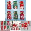 Christmas Gift Bags With Drawstring Ribbon Santa Design For Seasonal Gifts