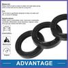 Oil Seal Seal Ring Rotary Shaft Seal Nitrile Rubber 25x37x7mm Black 5 Pcs New