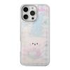 Gilded Iphone16 Mobile Phone Case 15promax Plaid Cartoon Puppy 14 Apple 13 Drop Glue 12 Suitable for Huawei
