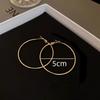 4CM 5CM 6CM Store Creoler for Kvinner Hiphop Rock Temperament Enkel Sirkel Rund Ørepynt Brincos Ornamenter Ørepynt