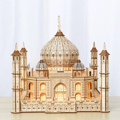 3D trojrozměrné puzzle Cellbrain Taj Mahal dřevěné puzzle DIY model puzzle turistická atrakce, oblíbené korejské puzzle