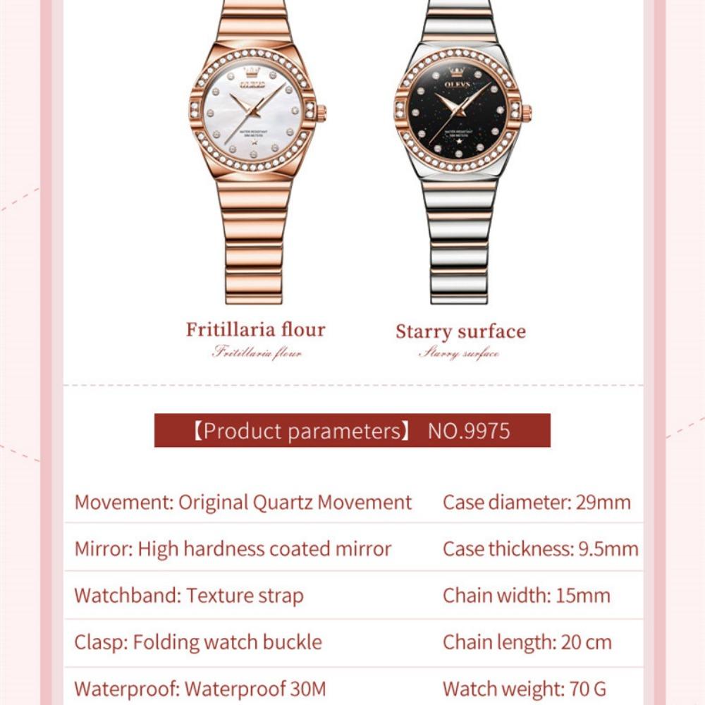 OLEVS New Top Women's Watch Fashion Diamond Madrid Watch High -end Watch