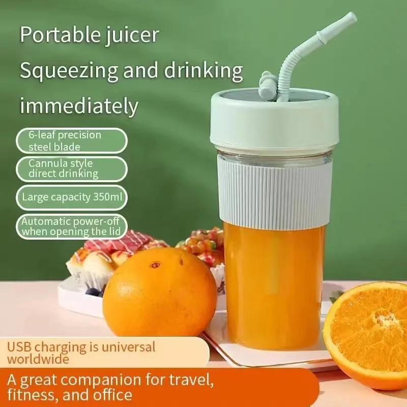 New Electric Fresh Juicer Powerful Crushed Ice Wireless Mini Portable Blender Bottle Juice Extractors Smoothie Mixer Cup Citrus