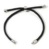 5 Pezzi Braccialetti Semilavorati in Poliammide Regolabili con Chiusura a Coulisse/Scorrevole Per Creazione Gioielli Fatti a Mano Fai da Te Accessori Lunghi 21,5 cm