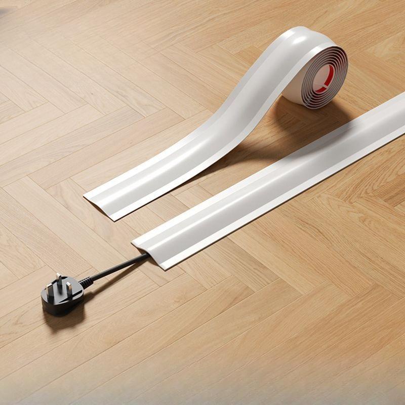 Self Adhesive Floor Cable Cover PVC Flat Wire Duct Protector Strip for Hiding TV LAN Network Cords Anti-trip Cable Management