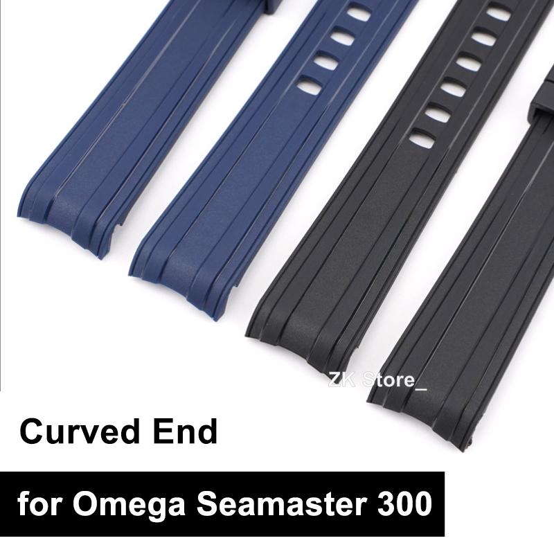 Zakřivený Konec 20mm Gumový Řemínek Voděodolný Potápěčský Náhradní Řemínek na Zápěstí Náramek Pánský Dámský Řemínek pro Pánské Dámské Hodinky Příslušenství