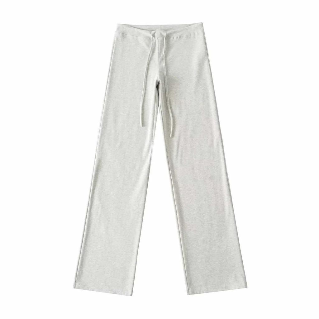 Women's High-Waisted Drapey Drawstring Pants – Casual, Loose-Fit, Mid-Low Waist Sweatpants for Home, Yoga, & Autumn Comfort.